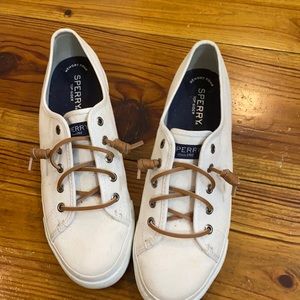 White Sperry sneakers worn once